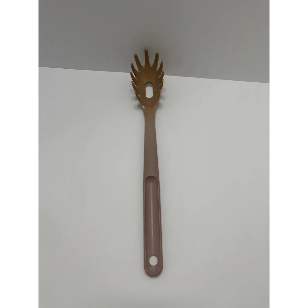 Vintage Pink Tupperware Spaghetti Cooking Pasta Serving Scoop‎ Spoon